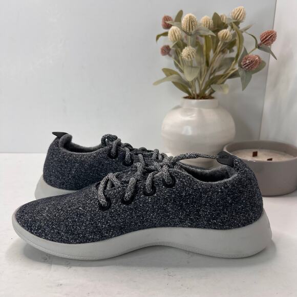 Allbirds Wool Runner Sneakers Gray/White Athletic Low Top Men 8 - Picture 6 of 9